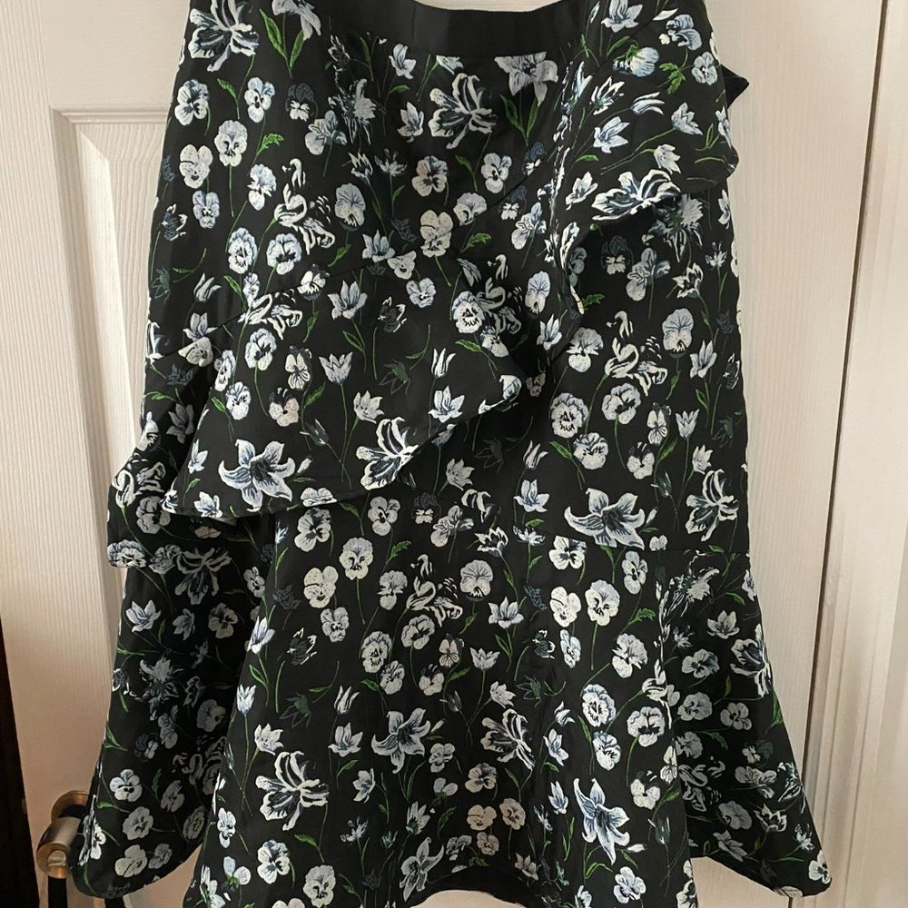 ASOS Tiered Midi Jacquard Skirt